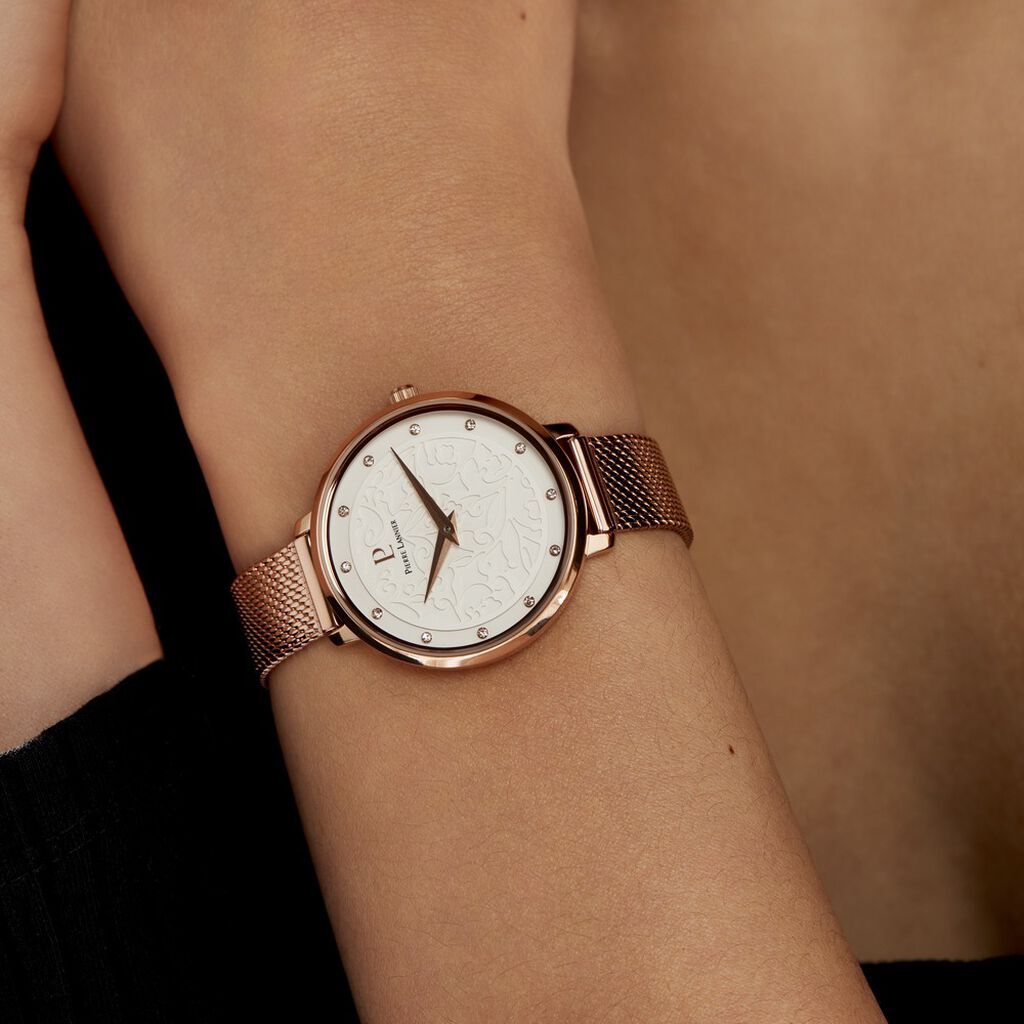 Montre Pierre Lannier Elegance Eolia Blanc - Montres Femme | Histoire d’Or
