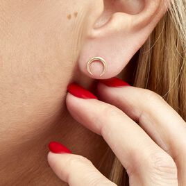 Boucles D'oreilles Puces Hermantine Or Jaune - Clous d'oreilles Femme | Histoire d’Or