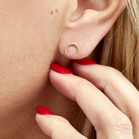 Boucles D'oreilles Puces Hermantine Or Jaune - Clous d'oreilles Femme | Histoire d’Or