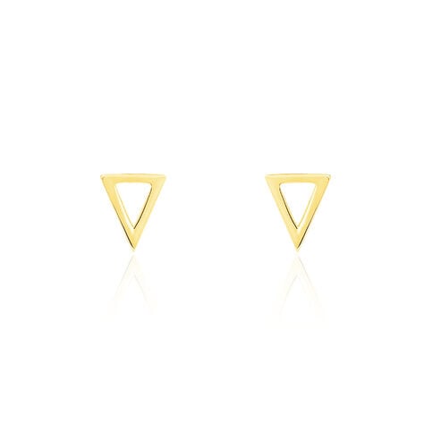 Boucles D'oreilles Puces Anne-berengere Triangle Or Jaune - Clous d'oreilles Femme | Histoire d&rsquo;Or
