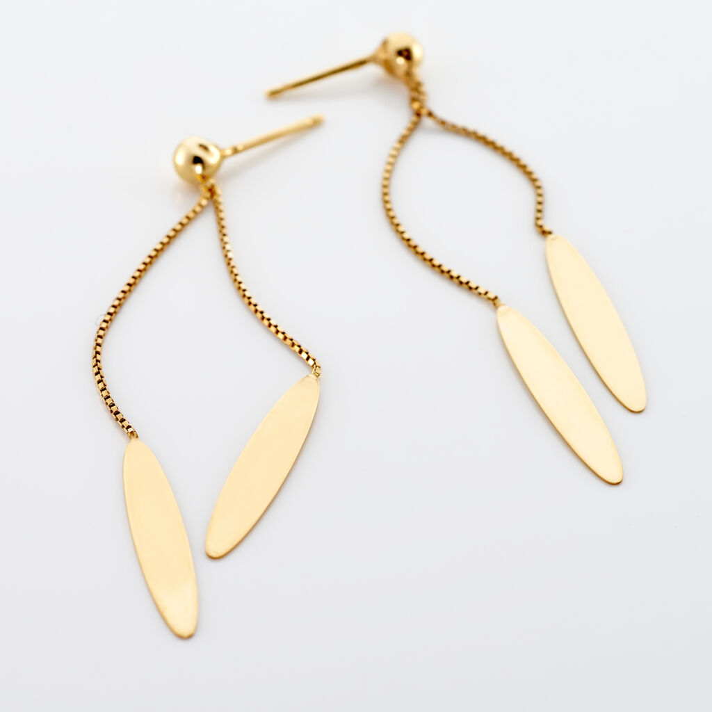Boucles D'oreilles Pendantes Leeann Or Jaune - Boucles d'oreilles pendantes Femme | Histoire d&rsquo;Or