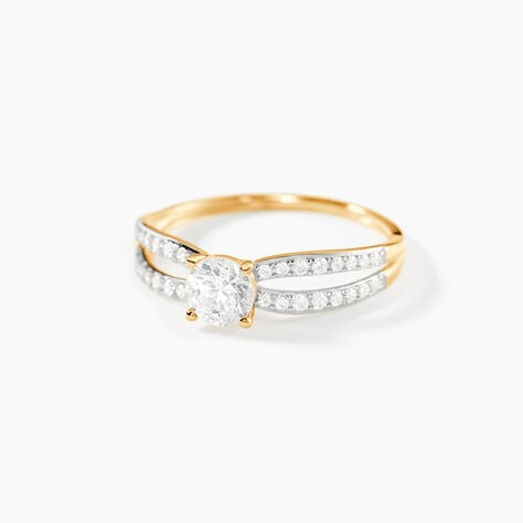 Bague Imhotep Or Jaune Oxyde De Zirconium - Bagues solitaires Femme | Histoire d&rsquo;Or