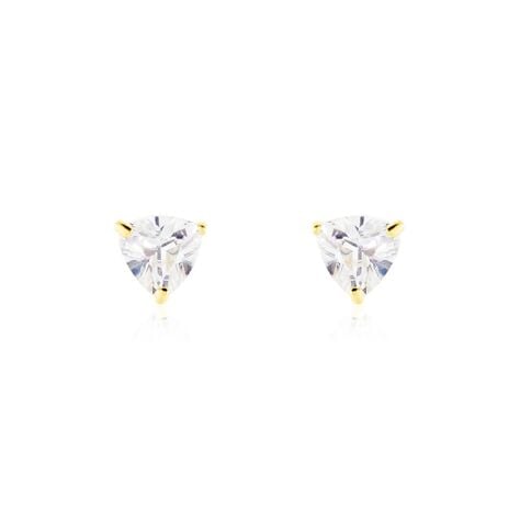 Boucles D'oreilles Puces Poinsettia Or Jaune Oxyde - Clous d'oreilles Femme | Histoire d’Or