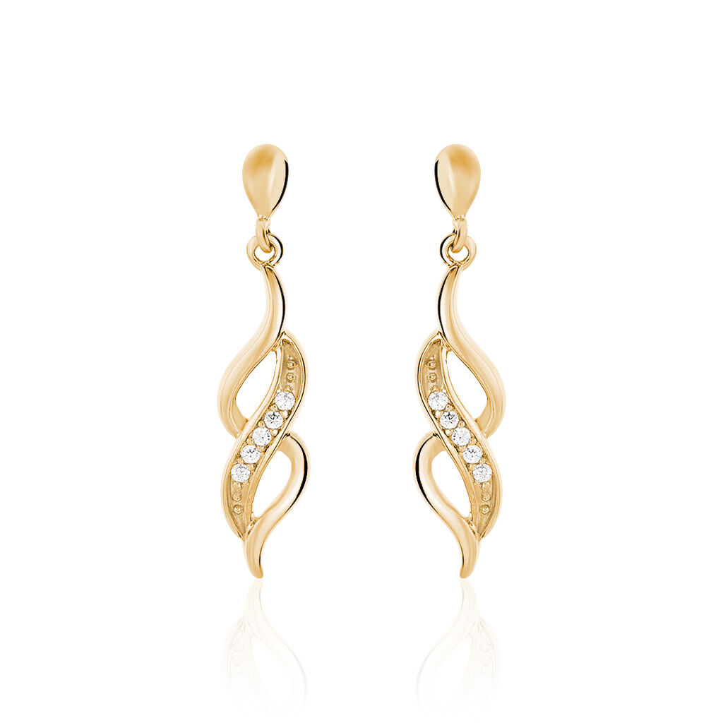 Boucles d'oreilles femme pendantes etoiles plaque or jaune et oxydes -  boucles-d-oreilles-plaque-or 