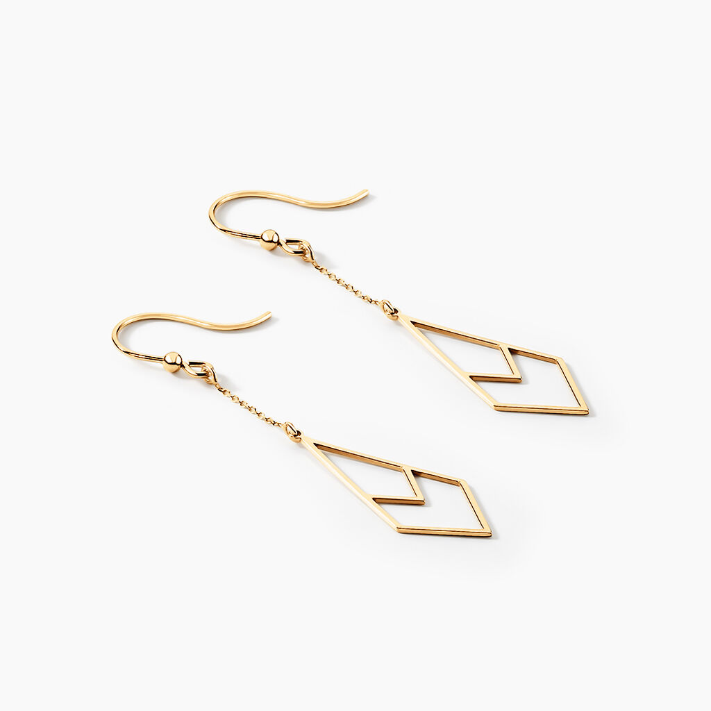 Boucles D'oreilles Pendantes Swanny Or Jaune - Boucles d'oreilles pendantes Femme | Histoire d&rsquo;Or
