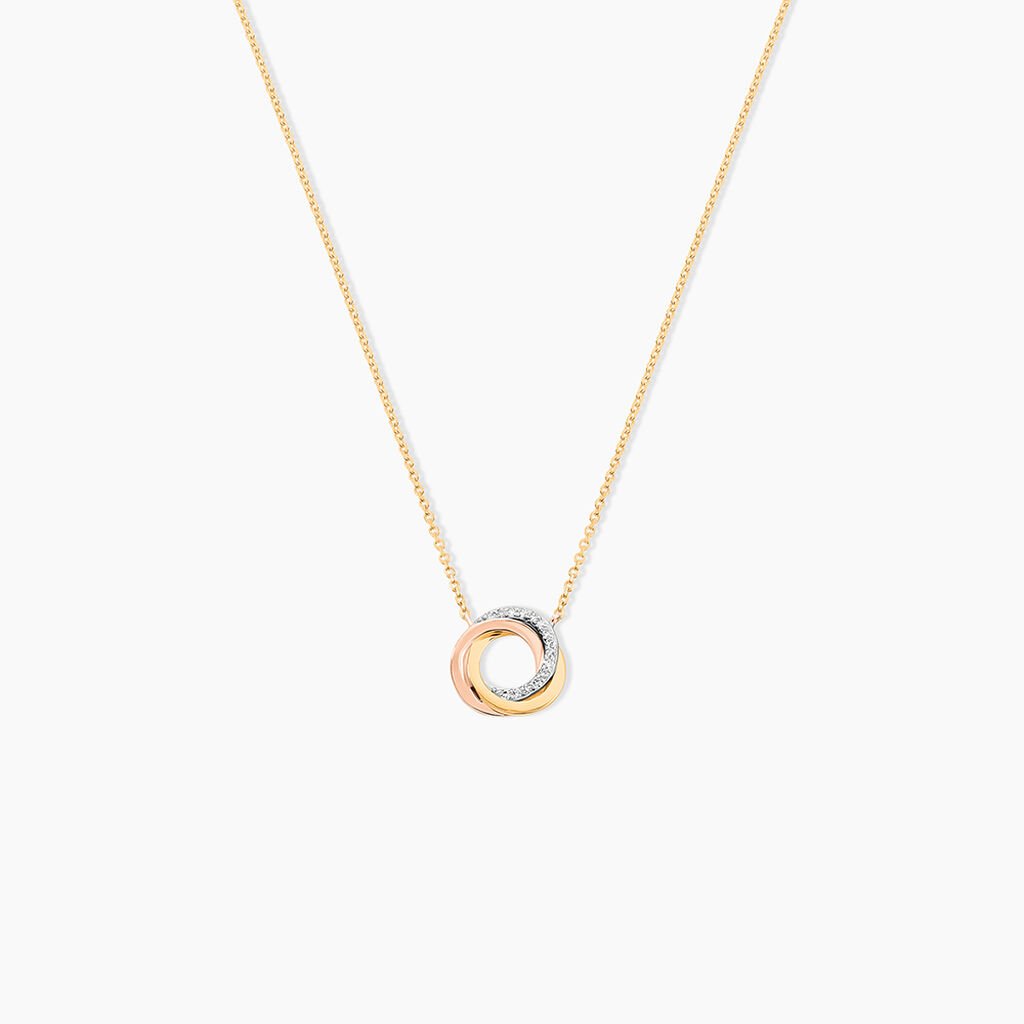 Collier Daphnee Or Tricolore Diamant - Colliers Femme | Histoire d&rsquo;Or