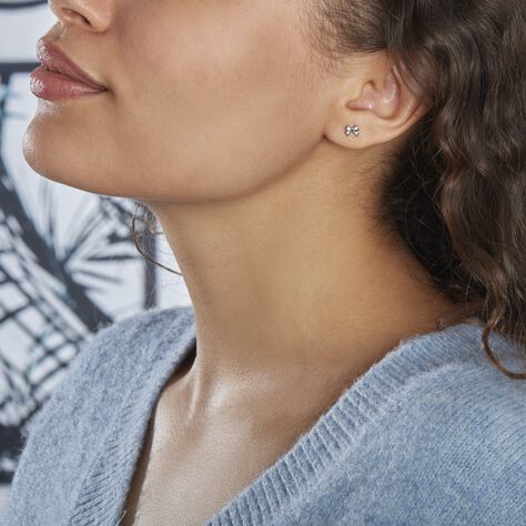 Boucles D'oreilles Puces Carlito Argent Oxyde - Boucles d'oreilles fantaisie Femme | Histoire d’Or
