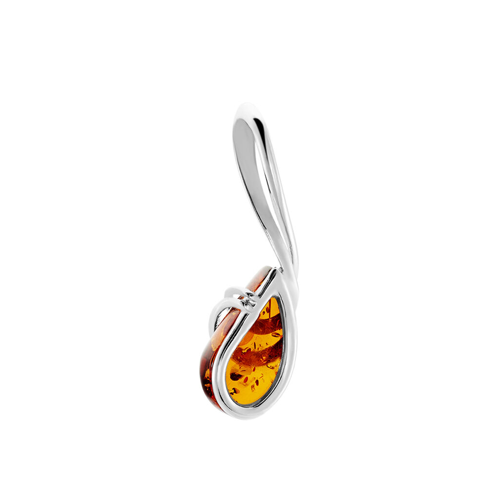 Pendentif Argent Blanc Melusine Ambre - Pendentifs Femme | Histoire d’Or