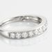 Demi Alliance Juliette Platine Blanc Diamant - Alliances Femme | Histoire d’Or