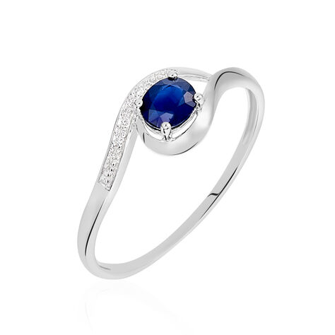 Bague Sagesse Or Blanc Saphir Et Diamant - Bagues solitaires Femme | Histoire d’Or