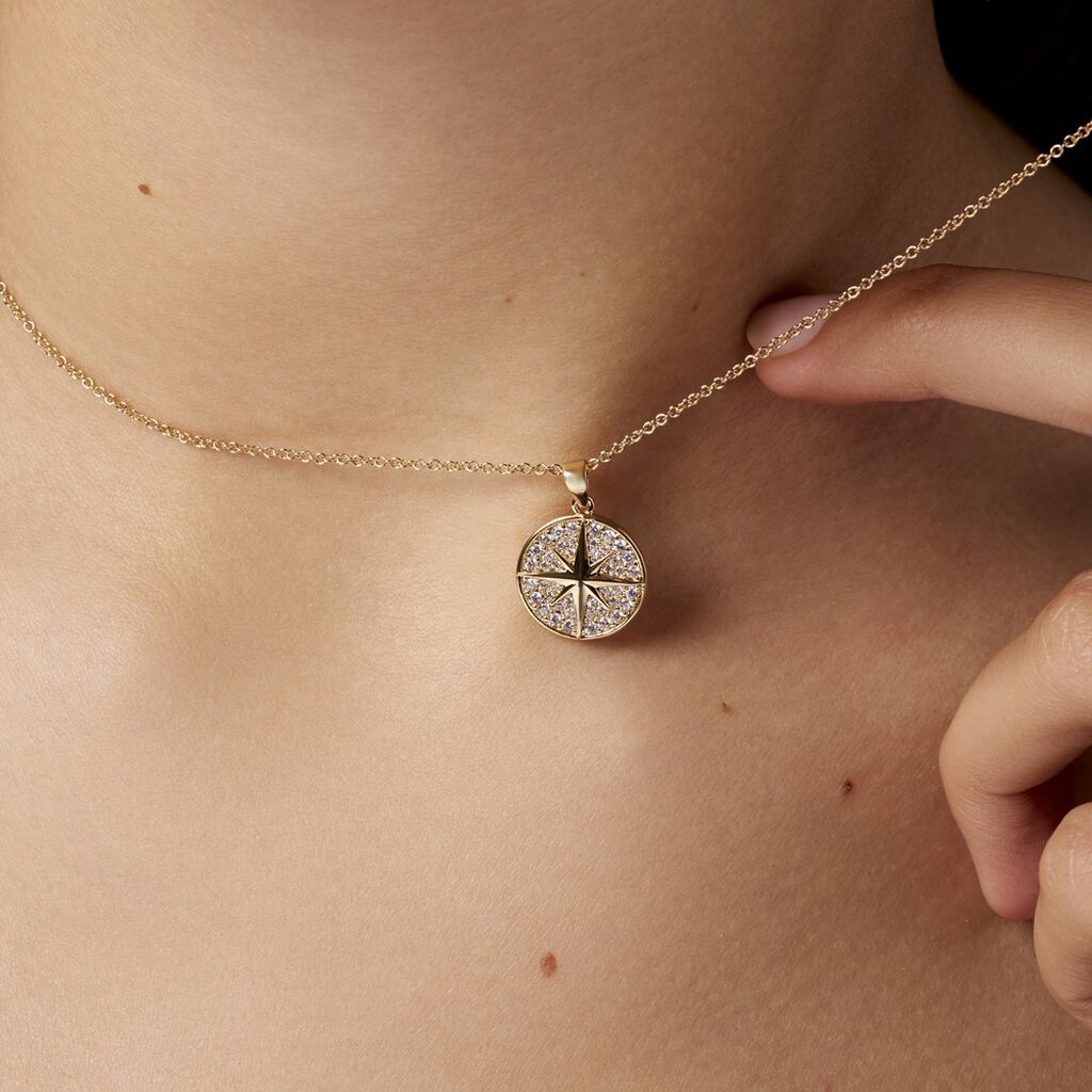 Collier Maria-carmen Plaqué Or Jaune Oxyde De Zirconium - Colliers fantaisie Femme | Histoire d’Or