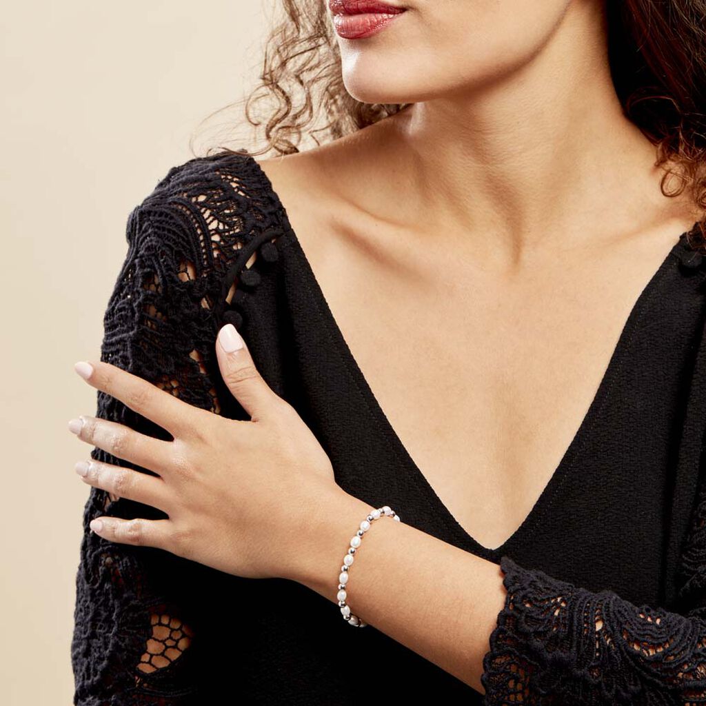 Bracelet Argent Bede Perles De Culture - Bracelets Femme | Histoire d’Or