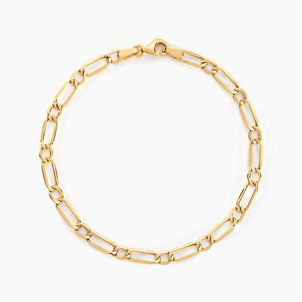 Bracelet Ophelio Maille Alternee 1/1 Or Jaune - Bracelets chaîne Femme | Histoire d’Or