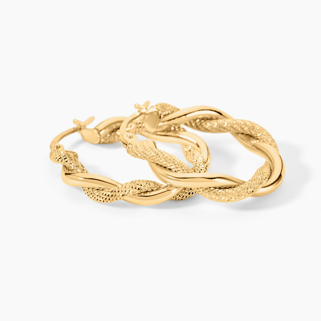 Créoles Deniece Or Jaune - Boucles d'oreilles créoles Femme | Histoire d’Or