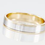 Alliance Hevan Ruban Or Bicolore - Alliances Unisex | Histoire d&rsquo;Or