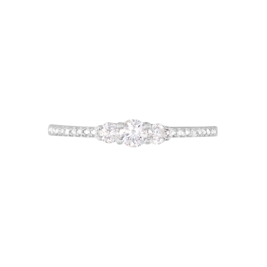 Bague Sabine Or Blanc Diamant - Bagues avec pierre Femme | Histoire d’Or