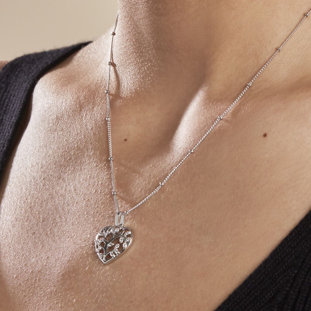 Collier Argent Rechef Oxydes De Zirconium - Colliers fantaisie Femme | Histoire d’Or