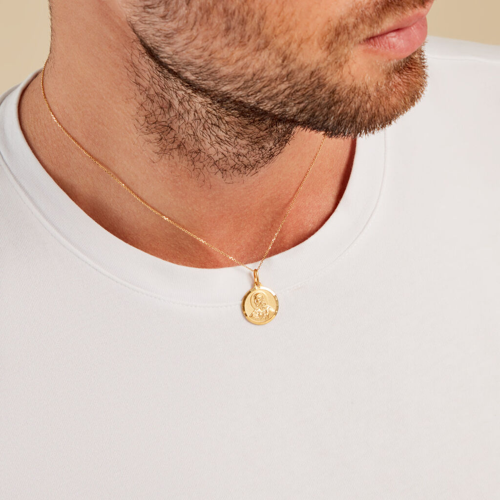 Pendentif Christ Or Jaune - Pendentifs Baptême Famille | Histoire d’Or