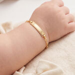 Bracelet Identit&eacute; Gaspardine Maille For&ccedil;at Or Jaune - Bracelets Communion Enfant | Histoire d&rsquo;Or