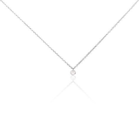 Collier Argent Blanc Constantin Oxyde De Zirconium - Ras de cou Femme | Histoire d’Or