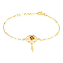 Bracelet Argent Doré Lona Ambre - Bracelets fantaisie Femme | Histoire d’Or