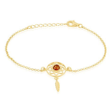 Bracelet Argent Doré Lona Ambre - Bracelets Femme | Histoire d’Or