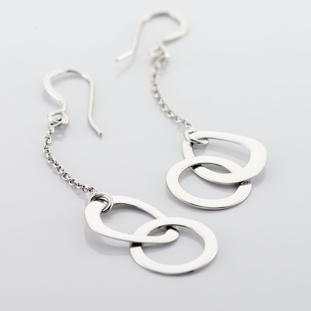 Boucles D'oreilles Pendantes Joy Argent Blanc - Boucles d'oreilles fantaisie Femme | Histoire d’Or