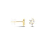 Boucles D'oreilles Puces Glorinda Or Jaune Oxyde De Zirconium - Clous d'oreilles Femme | Histoire d&rsquo;Or