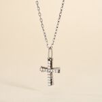 Pendentif Canice Croix Or Blanc Oxyde De Zirconium - Pendentifs Communion Famille | Histoire d&rsquo;Or