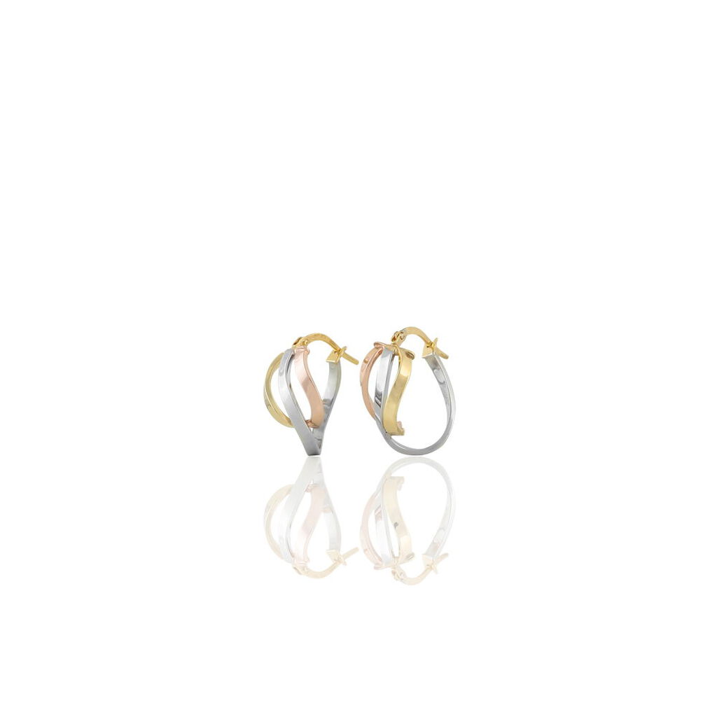 Créoles Horus Or Tricolore - Boucles d'oreilles créoles Femme | Histoire d’Or