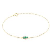 Bracelet Trinitie Or Jaune Emeraude Diamant