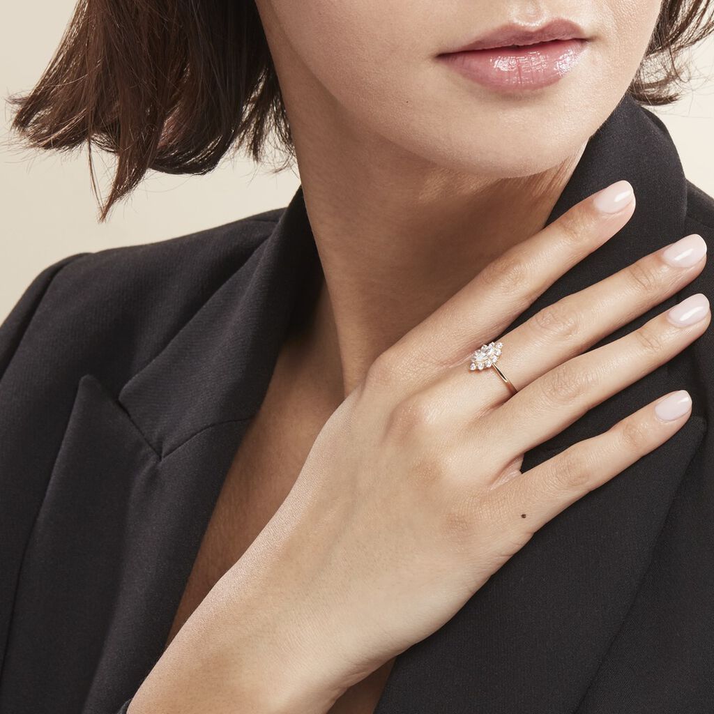 Bague Or Jaune Vladimira Oxyde De Zirconium - Bagues solitaires Femme | Histoire d’Or
