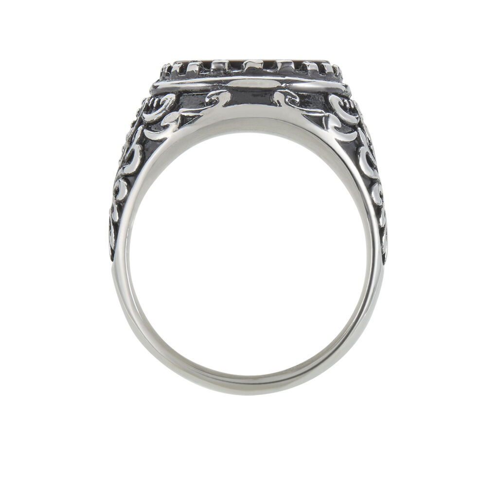 Chevaliere Acier Blanc Wallerand Pierre - Bagues solitaires Homme | Histoire d’Or