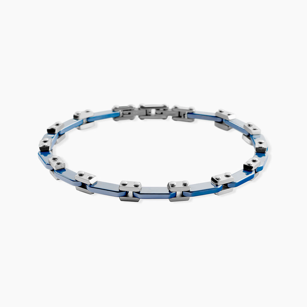 Bracelet Jourdan Iain Acier Argent&eacute; - Bracelets Homme | Histoire d&rsquo;Or