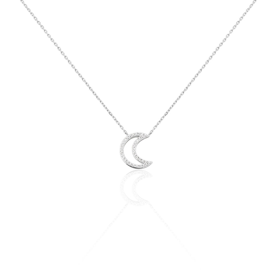 Collier Aisha Argent Blanc Oxyde De Zirconium - Colliers fantaisie Femme | Histoire d’Or