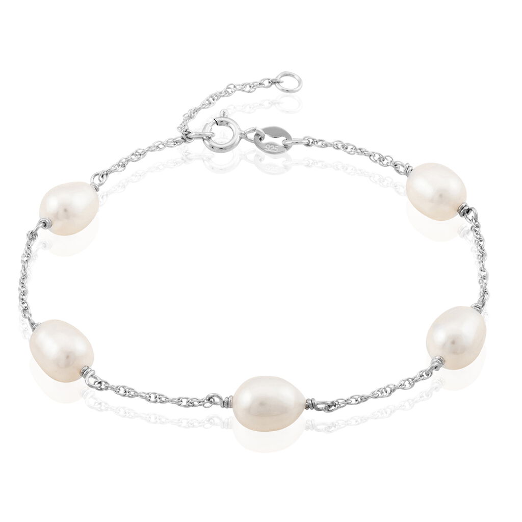 Bracelet Perlita Argent Blanc Perle De Culture