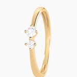 Bague Eugenio Or Jaune Diamant Synth&eacute;tique - Bagues solitaires Femme | Histoire d&rsquo;Or