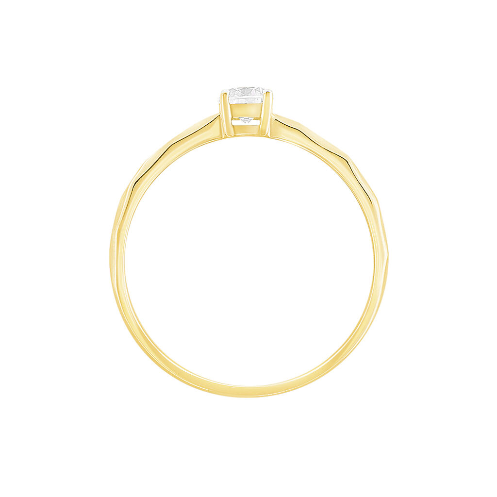 Bague Solitaire Maylis Or Jaune Oxyde De Zirconium - Bagues solitaires Femme | Histoire d&rsquo;Or