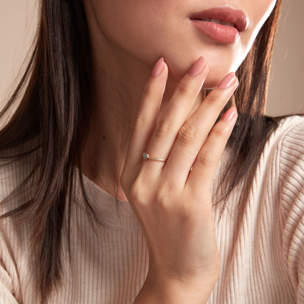Bague Svana Or Jaune Diamant - Bagues avec pierre Femme | Histoire d’Or