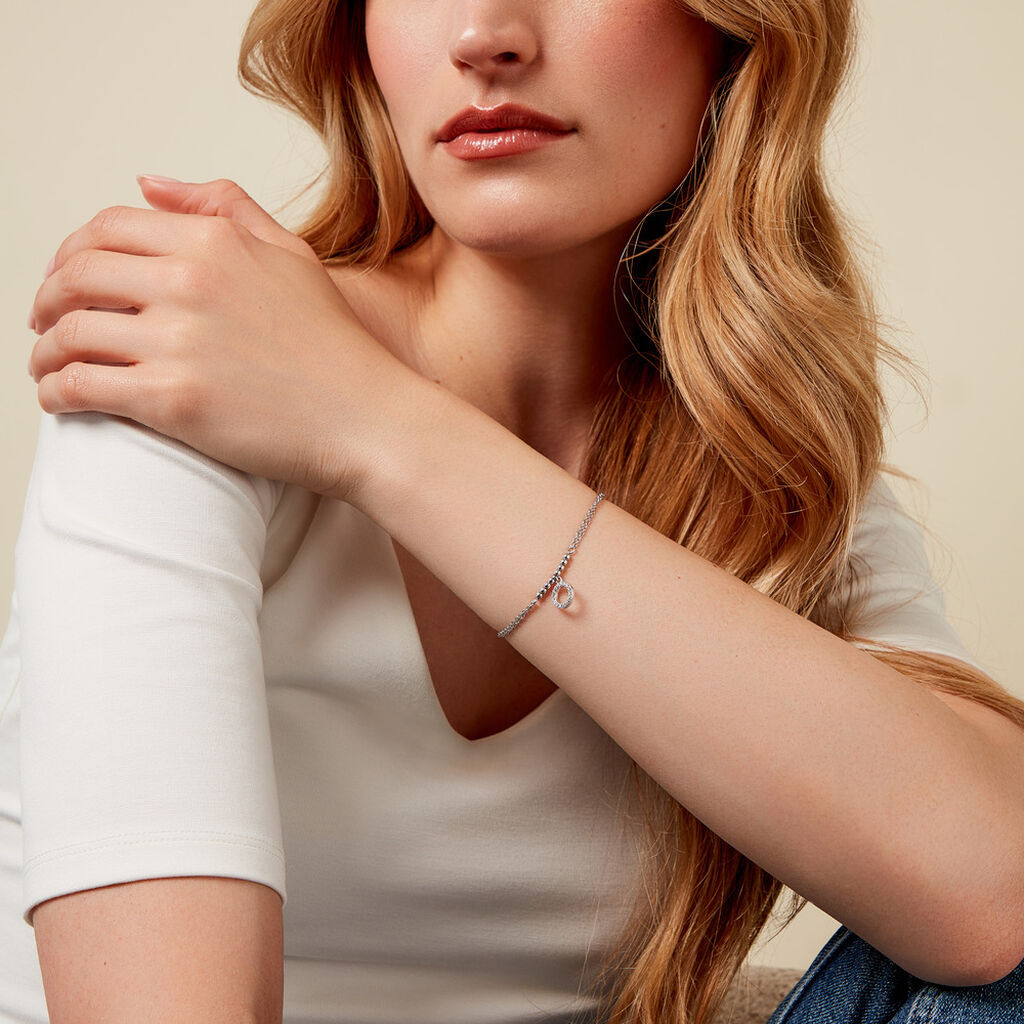 Bracelet Satheen Argent Blanc Oxyde De Zirconium - Nouveautés Femme | Histoire d’Or