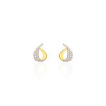 Boucles D'oreilles Puces Boucle D'or Or Jaune Oxyde De Zirconium - Clous d'oreilles Femme | Histoire d&rsquo;Or