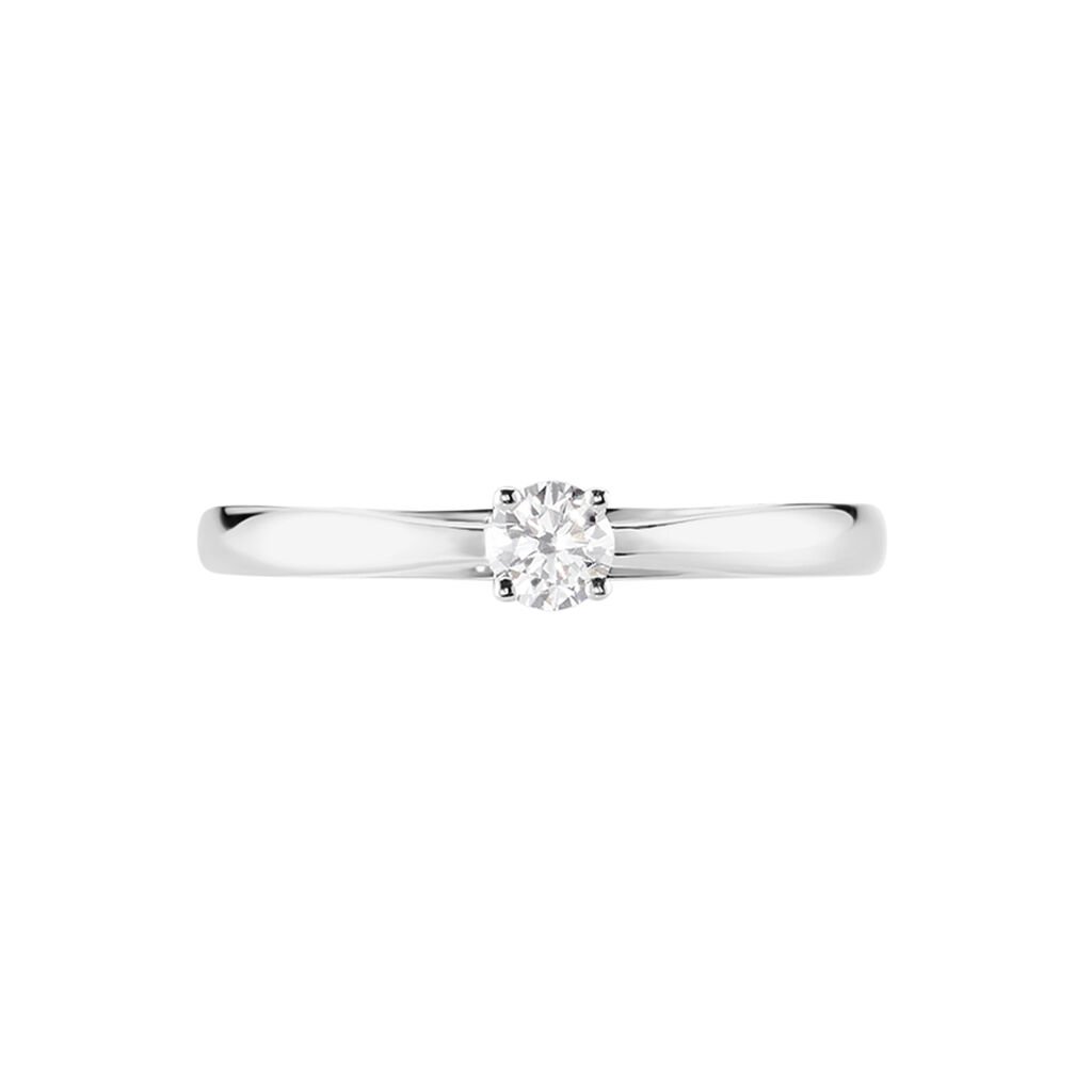 Bague Iris Platine Blanc Diamant - Bagues solitaires Femme | Histoire d’Or