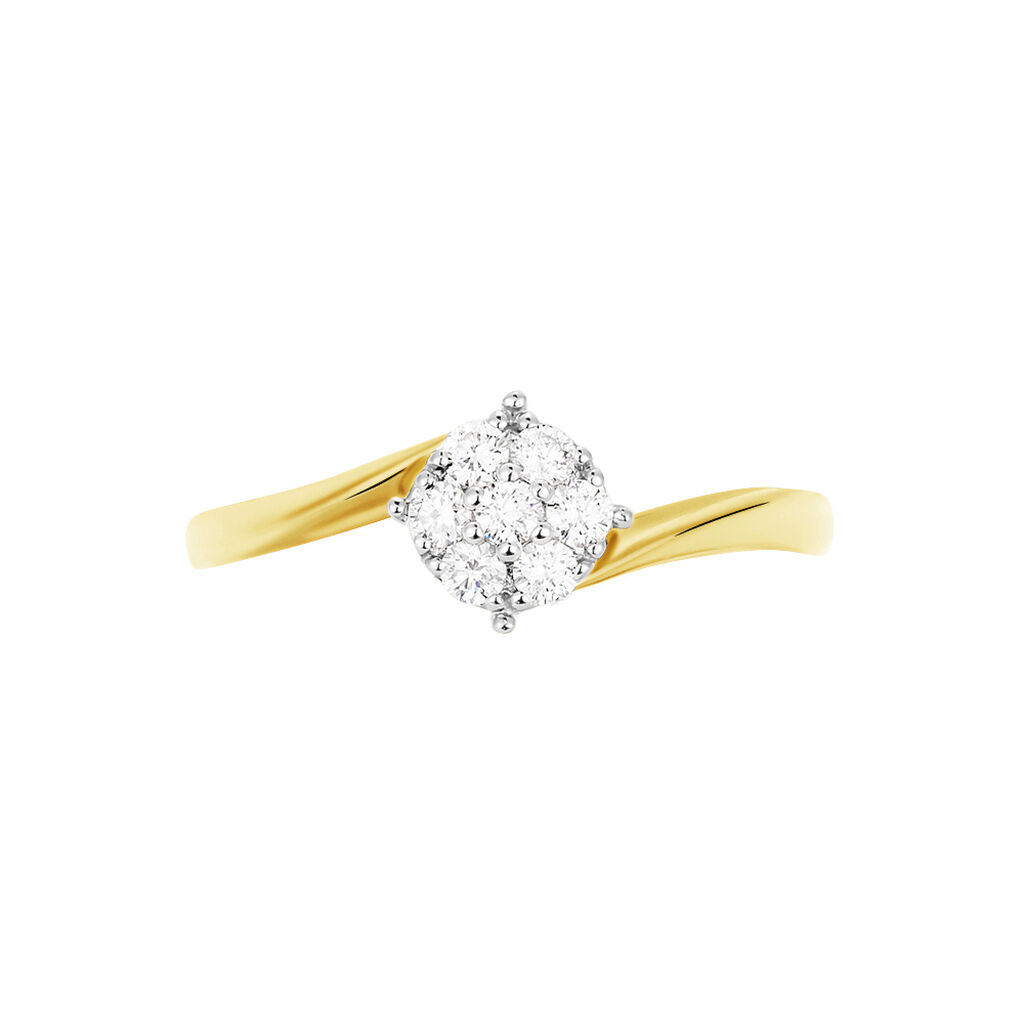 Bague Solitaire Lysia Or Jaune Diamant - Bagues solitaires Femme | Histoire d&rsquo;Or