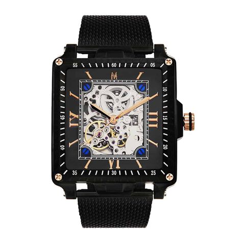 Montre Montignac Square Automatique Noir - Montres Homme | Histoire d’Or