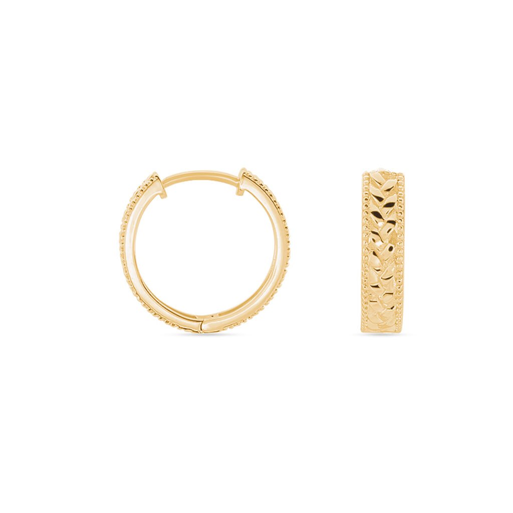 Créoles Gaia Plaqué Or Jaune - Boucles d'oreilles créoles Femme | Histoire d’Or