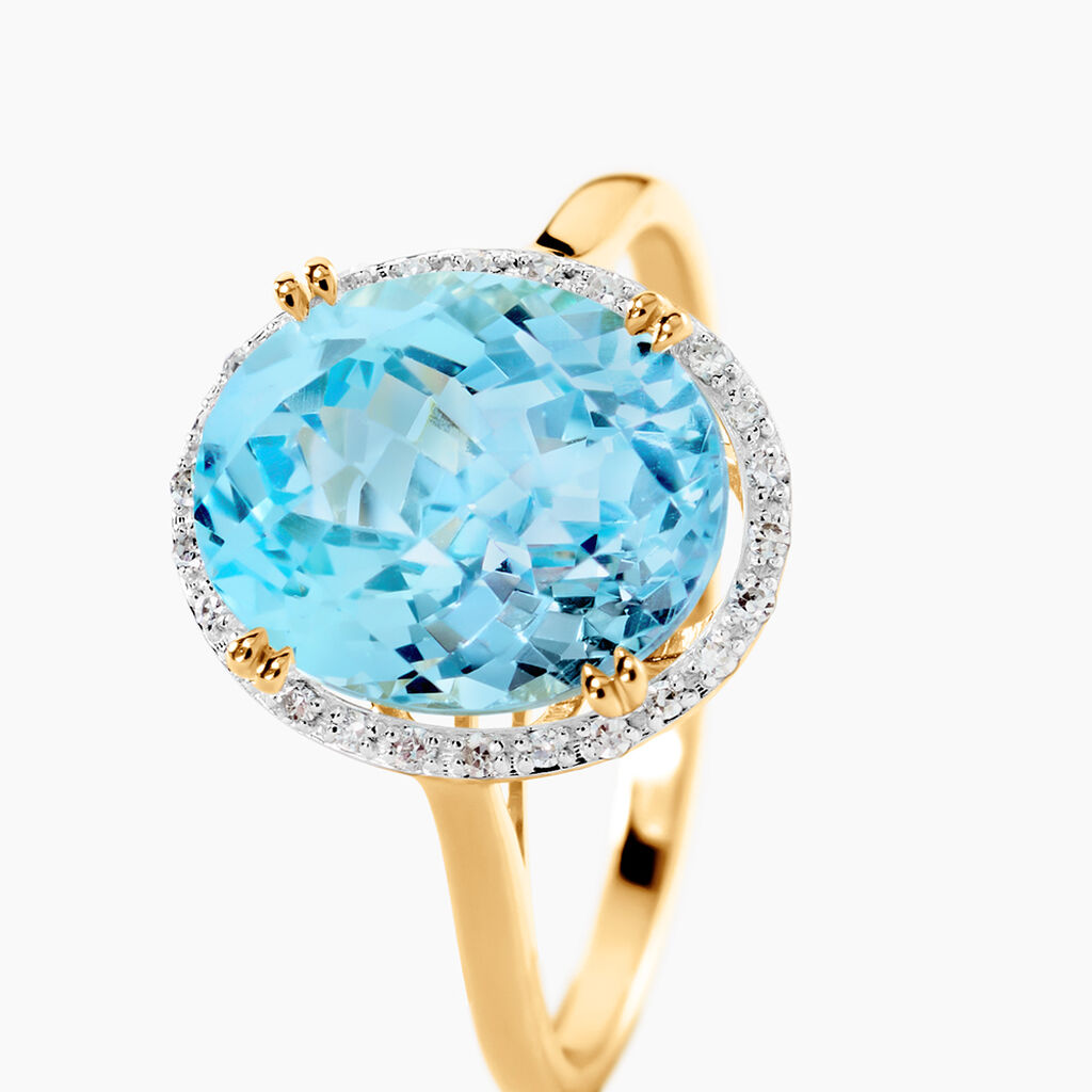 Bague Anna Or Jaune Topaze Et Diamant - Bagues solitaires Femme | Histoire d&rsquo;Or