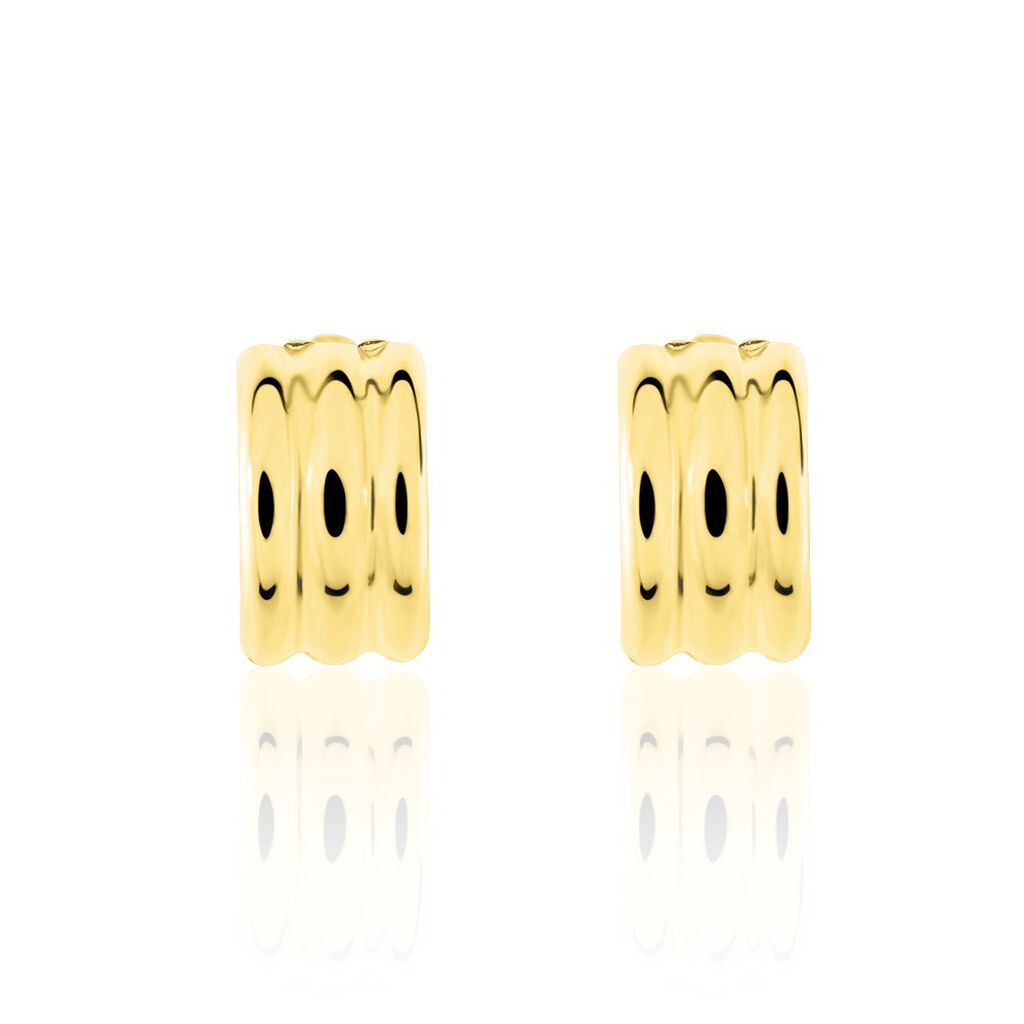 Creoles Or Jaune Leounoro - Boucles d'oreilles créoles Femme | Histoire d’Or