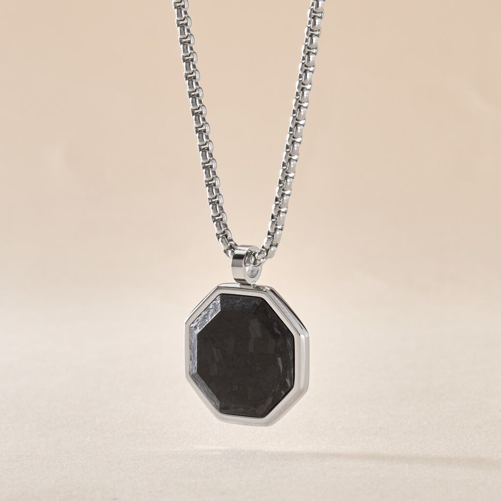 Collier Blake Acier Argenté - Colliers fantaisie Homme | Histoire d’Or