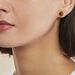 Boucles D'oreilles Puces Argent Blanc Brunhild Ambre - Boucles d'oreilles fantaisie Femme | Histoire d’Or