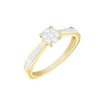 Bague Or Jaune Multi Pierres Diamants